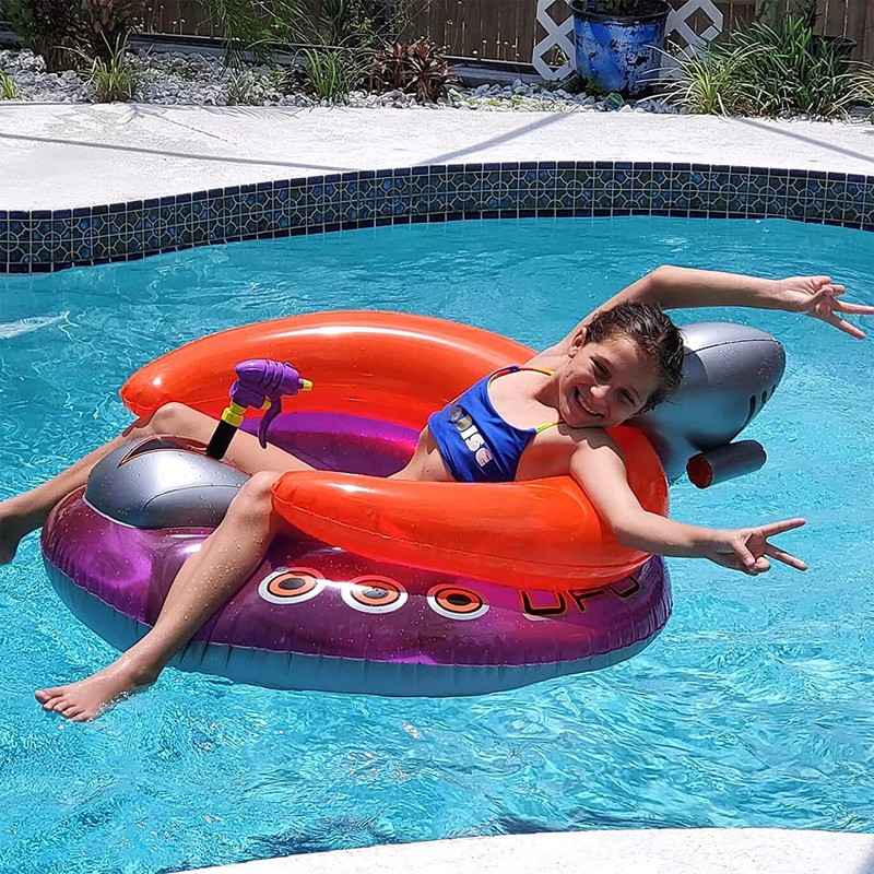 Swimline Original Inflatable UFO Spaceship Pool Float Ride On with