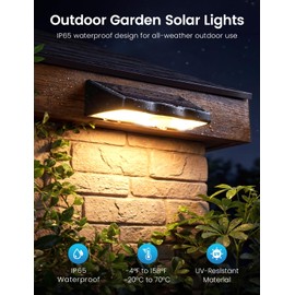 nibuuecer Solar Fence Lights Outdoor with Motion Sensor, 2 Pack Warm White Fence Lights Solar Powered 3 Modes IP65 Waterproof Dusk to Dawn Outdoor Lights for Patio Deck Wall Backyard Garden Decorative