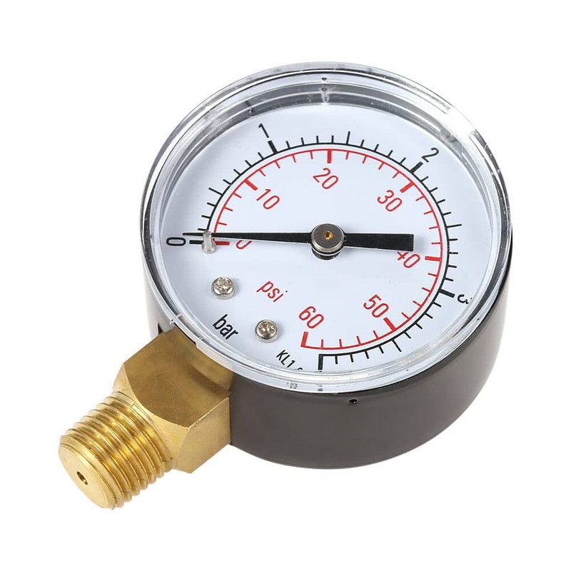 Tignapoo 50mm 0~60psi 0~4bar Pool Filter Water Pressure Dial Hydraulic