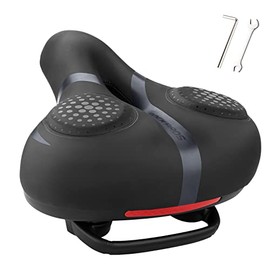 ROCKBROS Bike Seat Cushion for Women Men Comfort Wide Gel Bike Seat Replacement , Breathable Waterproof Padded Bicycle Saddle , Compatible with Peloton/Exercise/Stationary/Cruiser/Mountain Bikes