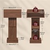 MAHANCRIS Podium Stand, Lectern with 4-Tier Storage, Pulpit with Reinforced