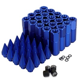 YeshineAuto M12x1.5 Spikes Lug Nuts, 20pcs 60mm Aluminum Wheel Nuts Fit for Ford Escape/Focus/Fusion,for Honda Accord/CR-V,for Toyota Avalon,for Chevy Impala etc (Blue)