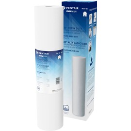 Pentair OMNIFilter RS18-20 Sediment Water Filter, 20-Inch, Whole House Heavy Duty Big Blue Spun Polypropylene Replacement Cartridge, 20" x 4.5", 50 Micron,White