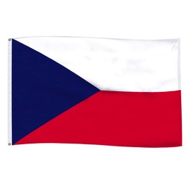 150 x 90 cm Czech Republic Flag with 2 Metal Eyelets for Indoor and Outdoor Use, National Flag in Bright Colours, Decorated at Sports Events, Parties, Parades