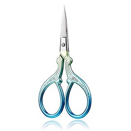 BIHRTC Small Scissors 3.6 Inch Embroidery Scissors Sharp Stainless Steel Needlepoint Scissors DIY Tool Dressmaker Shears Scissors for Sewing Crafting Needlework Houshold Scissors