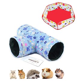 Guinea Pig Tunnel and Small Animal Playpen, Fun Pet Hideaway Play Toy, Small Animals C&C Cage Tent, Pet Playpen for Hamster, Mice, Rats, Gerbil Rat, Squirrel, Hedgehog