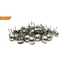DMSE Wholesale Size 7/16" Diameter (11mm) Hardware Upholstery Furniture Decorative Thumb Push Tacks Nails Pins 1000 Pack Pieces (Pewter)