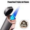 Futlidys Butane Lighter, Cutter and Lighter Gift Set, Triple Jet