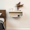 Floating Nightstand with Spruce Top | Modern Bedroom Decor |