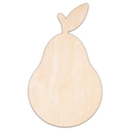 Creative Deco Personalisierte Holzscheiben Obst Holzanhänger Sperrholz 3mm | Birne | 5-100 cm | Wand Deko | Lasergeschnittene Sperrholzausschnitte für Decoupage, zum Bemalen, Basteln