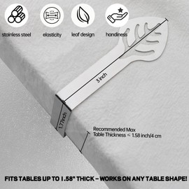 BIDEX 10 Pack Leaf Tablecloth Clips – Heavy Duty Stainless Steel Table Cloth Holders for Picnic, Camping, Patio & Wedding – Decorative Outdoor Cover Clamps for Round, Square & RV Tables