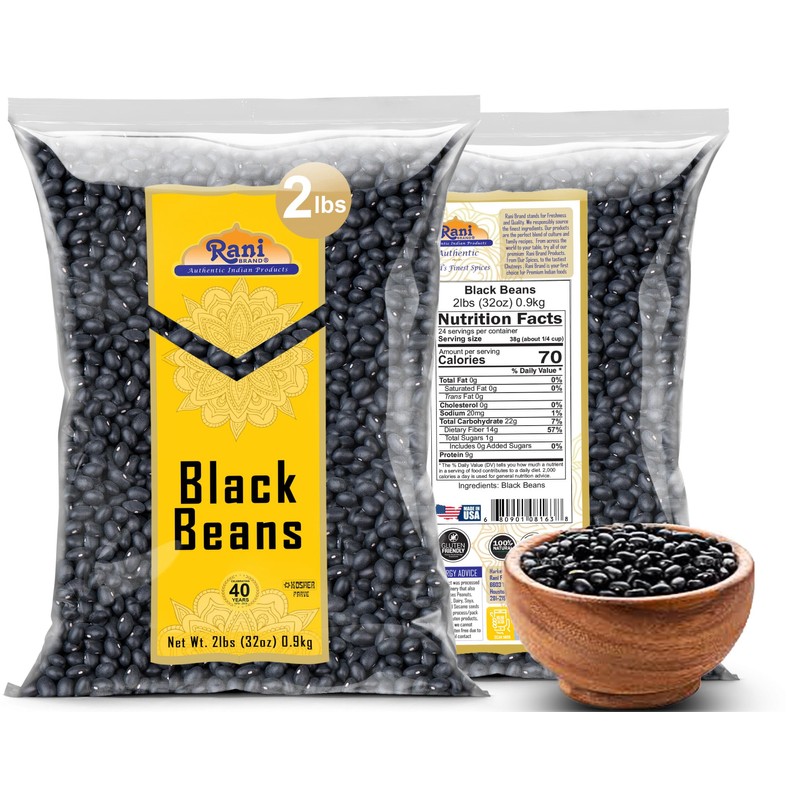 Rani Black Beans (Turtle Beans) 32oz (2lbs) 908g ~ All