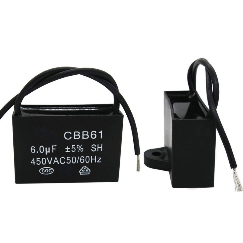 Twidec/2Pcs 450V AC 50/60Hz Run Capacitor 2-Wire Metallized Polypropylene Film