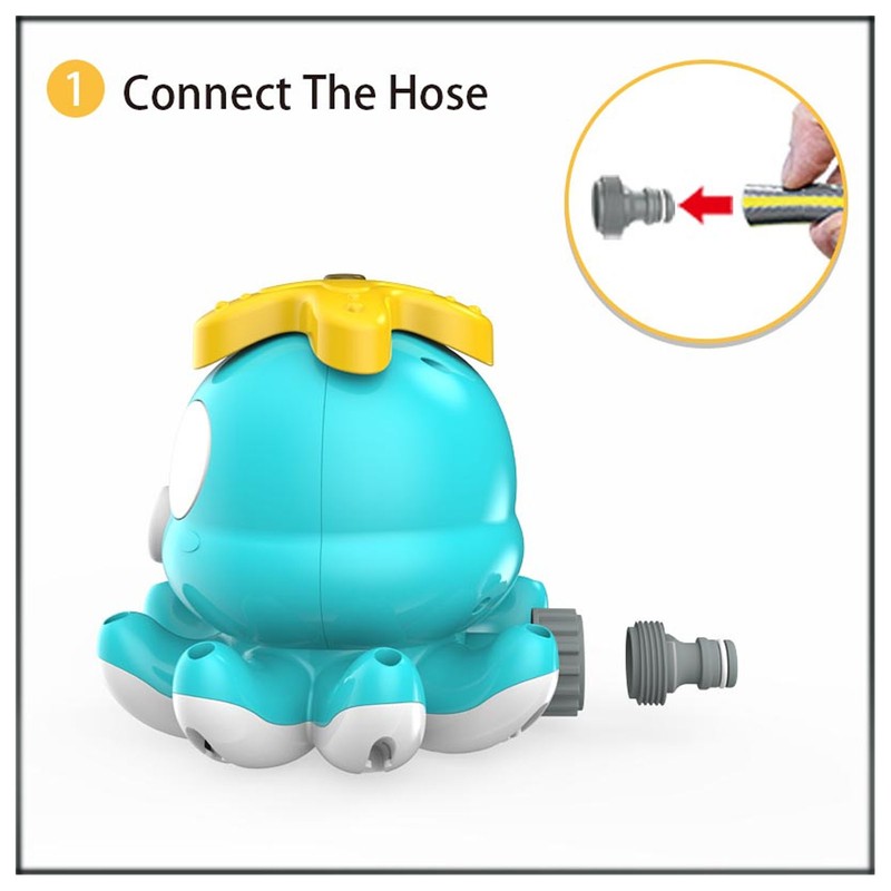 Summer Backyard Lawn Water Sprinkler Splashing Toy Kid Cute Octopus