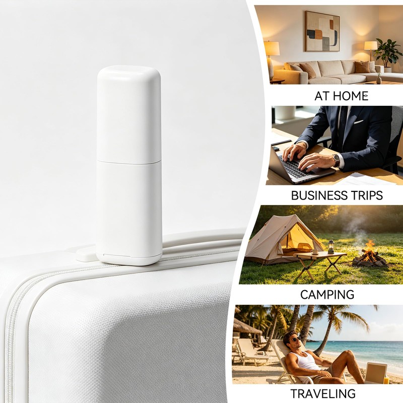 White Travel Toothbrush Case, Portable Plastic Toothbrush Holder with Dustproof