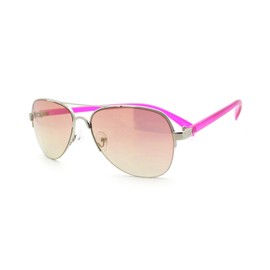 Women's Small Size Aviator Sunglasses Petite Half Rim Aviators Fuchsia