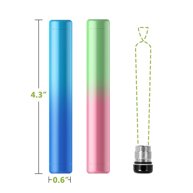 OZCHIN Aluminum Metal Tube Container 4.5-inch, 5 Pcs Portable Sealed