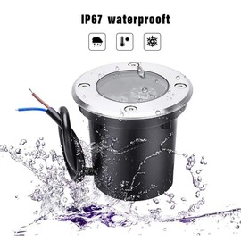 Lámpara Empotrado para Piso Jardín Exterior para Terraza (Blanca Calida) Luces LED de Paisaje Iluminación de Paisaje para Jardín, Patio, Entrada, Cubierta, Luces Impermeables IP67 3W 110V-220V (2)