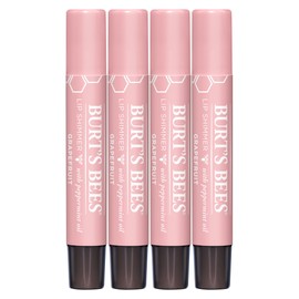 Burt's Bees Shimmer Lip Tint Set, Tinted Lip Balm Stick, Moisturizing for All Day Hydration with Natural Origin Glowy Pigmented Finish & Buildable Color, Grapefruit (4-Pack)