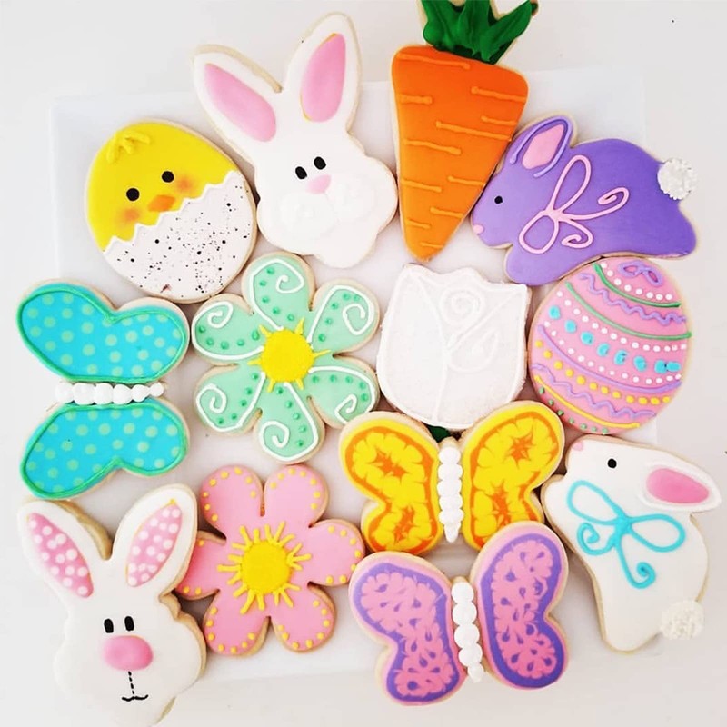 9 Pieces Easter Cookie Cutters Set - Cute Easter Themed