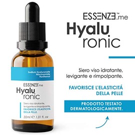Pure Hyaluronic Acid Face Serum Anti-Wrinkle Plumping Effect With Niacinamide + Provitamin B5 Concentrated Moisturizing Formula Also For The Eye Contour | Hyaluronic ESSENCES 30ml