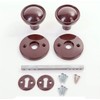 Merriway Brown BH01833 Plastic Mortice Door Shed Garage Knob Set
