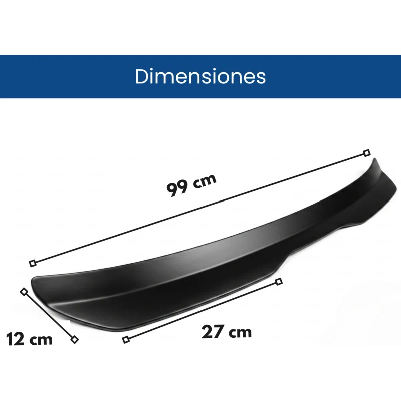Aleron Deportivo Hatchback Cola De Pato Negro Spoiler Abs