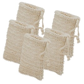 FRCOLOR Travel Bag 5pcs Cotton Drawstring Soap Bags Exfoliating Pouches for Showers Portable Storage for Handmade