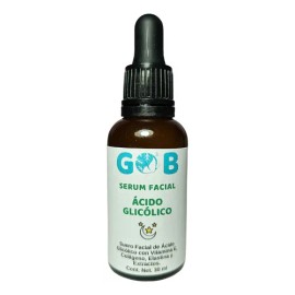 Sérum 30 ml ácido glicólico, vitamina E, colágeno y elastina, renueva y reafirma la piel