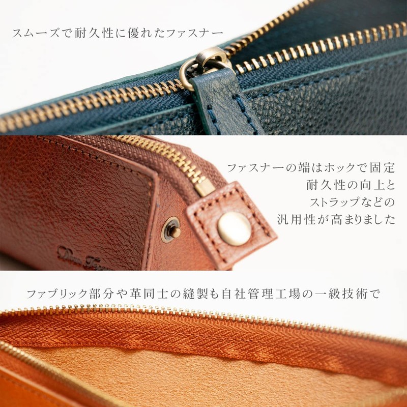 Dom Teporna Pen Case, Pencil Case, Genuine Leather, Slim, Stylish,