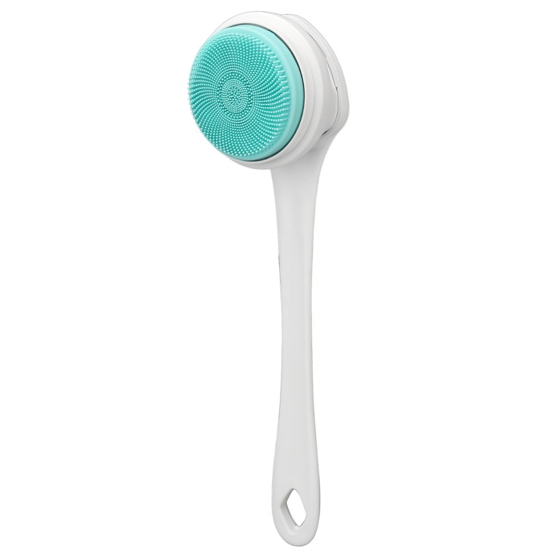 Electric Body Brush Set Rechargeable Long Handle Scrubber Shower Brush