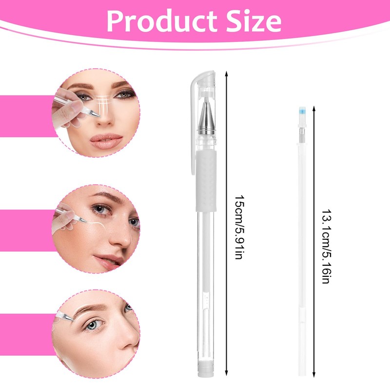 Mabor Brow Mapping Pen, 4Pcs Eyebrow Microblading Marker Pens with