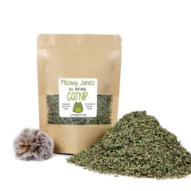 Meowy Janes 1.5 CUPS Super High Potency Catnip with Fuzzy Ball Toy - USA Grown (2.5 Cups)