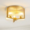 SAFAVIEH Lighting Collection Jetra Brass Flush Mount (LED Bulbs Included)