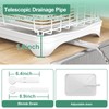 HOMEAILIE Dish Drying Rack, Two-Tier Dish Drying Rack with Utensil
