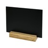 HMF 46452 Acrylic Table Stand Chalkboard with Wooden Base T-Stand