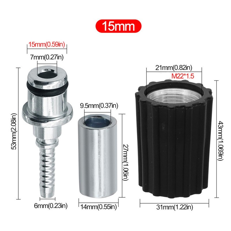 LUOFENG Connection Adapter,Pressure Washer Adapter Set, Quick Disconnect Kit, M22