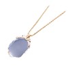 Hogdseirrs Crystal Loupe Pendant Necklace (Gold)
