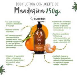 OLEUM VITAE Kit Dúo Hidratación Mandarina. Crema Corporal y Hair and Body Oil. Hidratación Profunda.