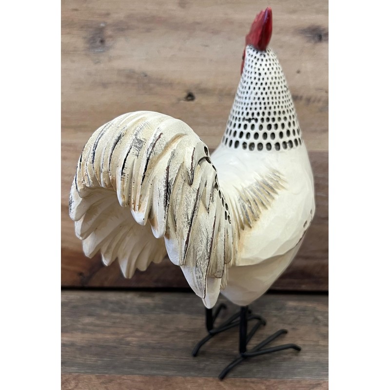 Generic Rooster Farmhouse Style Decor Standing Statue, 11 x 9