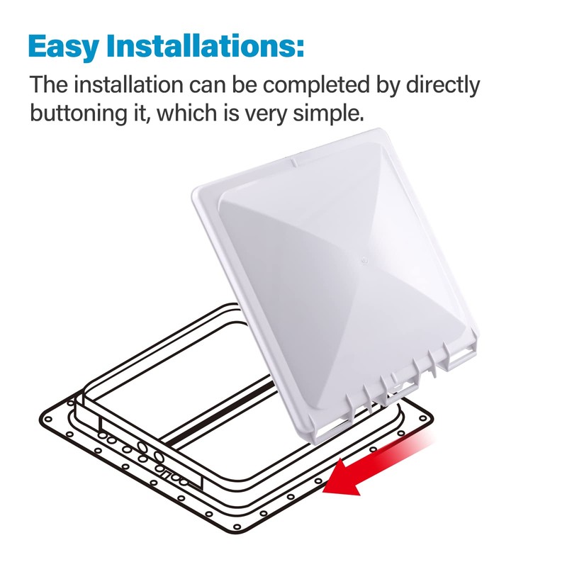 HOMEE Rv Roof Vent Cover Replacement 13 x13 inch Universal