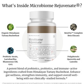 BIG BOLD HEALTH Microbiome Rejuvenate Prebiotic + Probiotic Supplement for Gut Health & Immune System Support - with Immune-Active Himalayan Tartary Buckwheat - Gluten-Free (120 Count (Pack of 1))