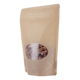 Bolsa Sup 454g - Apariencia Kraft Con Ventana - $x100 Piezas