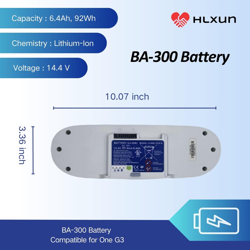 Hlxun BA-300 Battery Compatible for One G3 Portable Machine Model