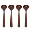 4 Pcs Wooden Spoon Exquisite Japanese Style Long Handle Large
