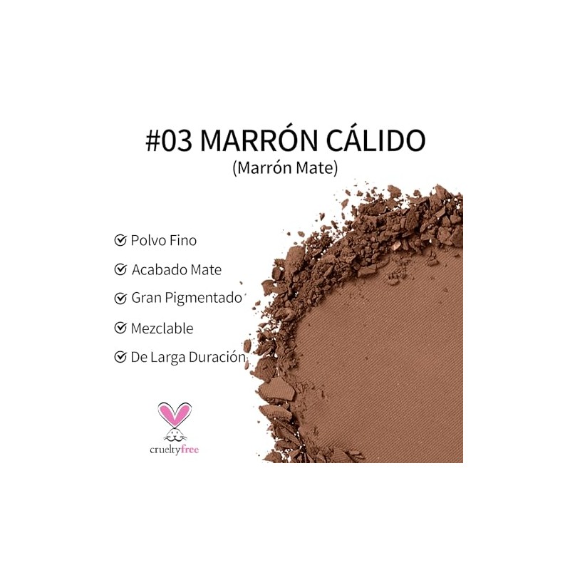 Erinde Mini Sombras Para Ojos Mate, Paleta De Sombras, 03