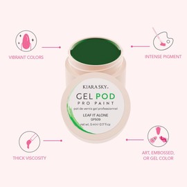 KIARA SKY Professional Nails Gel Art Pod 0.17 fl oz, (Leaf It Alone) Vibrant Green