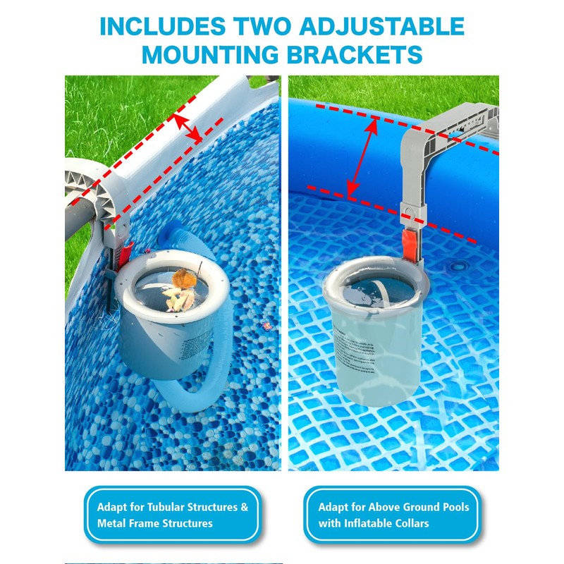 MUWOOB Above Ground Pool Skimmer - Wall Mount & Floating