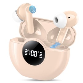 True Wireless Earbuds,Bluetooth 5.4 Headphones,48H Playback LED Power Display Screen Earphones with 14.2mm Driver IPX7 Waterproof in-Ear Earbuds with Mic,HiFi Stereo,for Phone Laptop Computer Sports