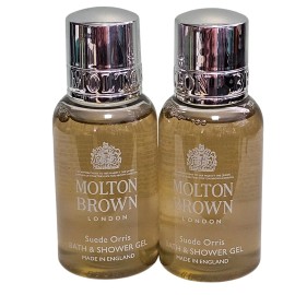 Molton Brown 2 x Molton Brown Suede Orris Bath & Shower Gel 30ml Travel Size
